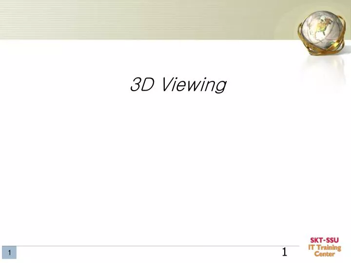 3d viewing