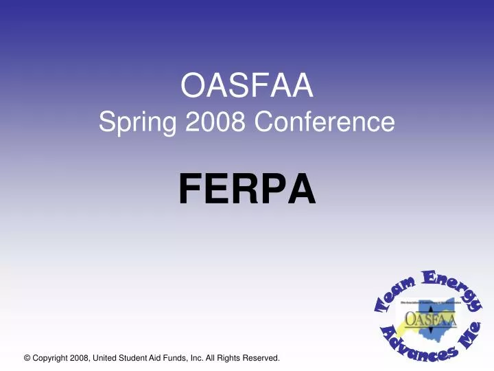 oasfaa spring 2008 conference