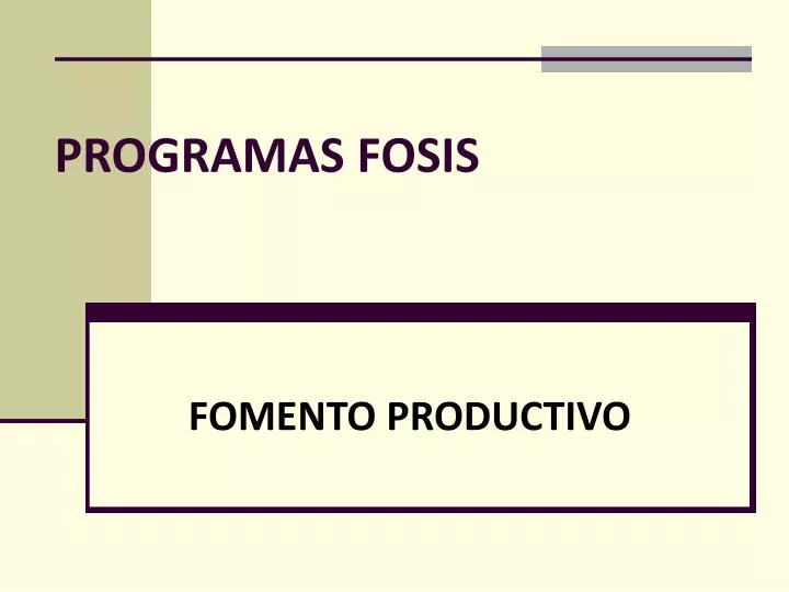 programas fosis