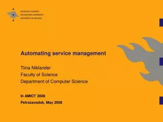 Automating service management
