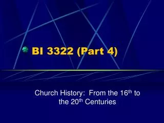 BI 3322 (Part 4)