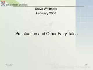 Punctuation and Other Fairy Tales
