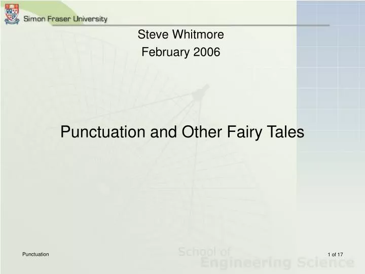 punctuation and other fairy tales