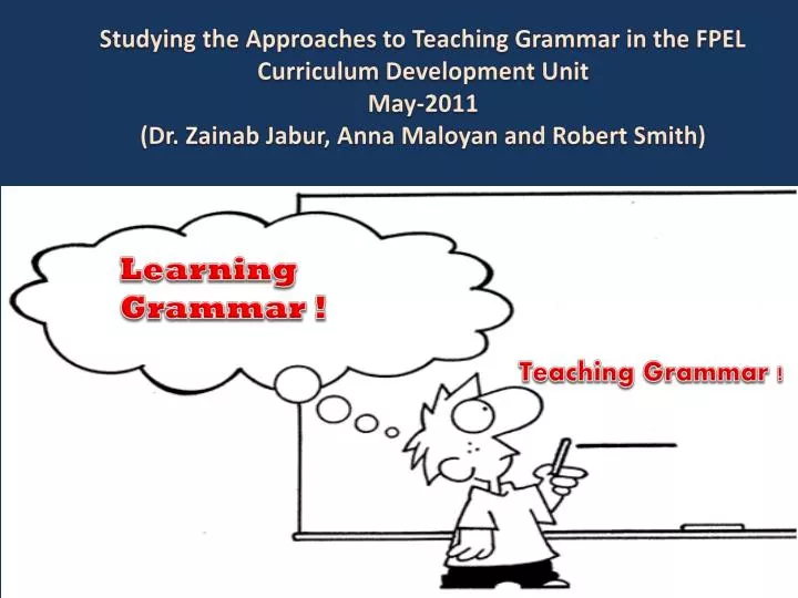 PPT - Learning Grammar ! PowerPoint Presentation, Free Download - ID ...