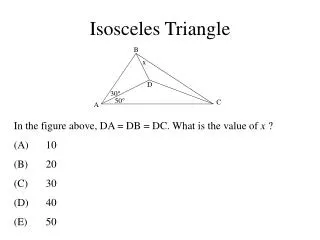 isosceles triangle