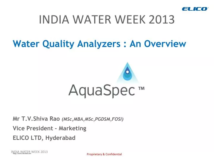 india water week 2013
