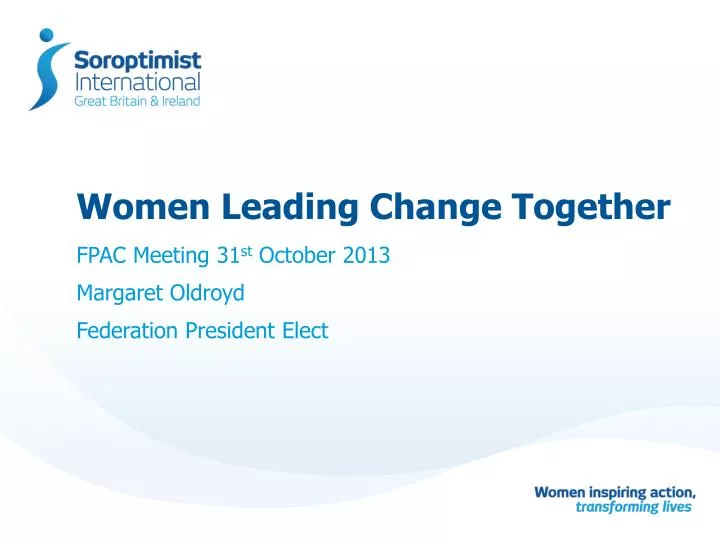 women leading change together