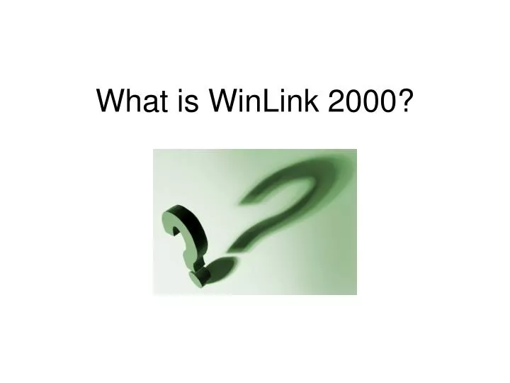 what is winlink 2000