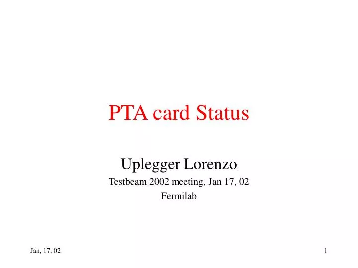 pta card status