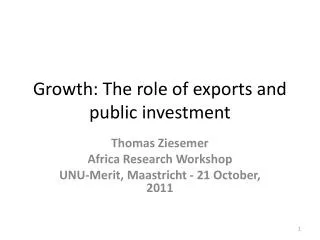 Growth: The role of exports and public investment