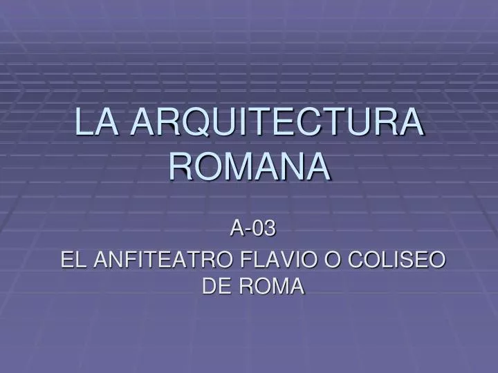 la arquitectura romana