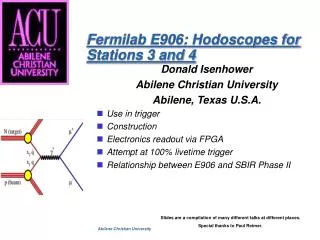 Fermilab E906: Hodoscopes for Stations 3 and 4