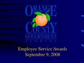 Employee Service Awards September 9, 2008
