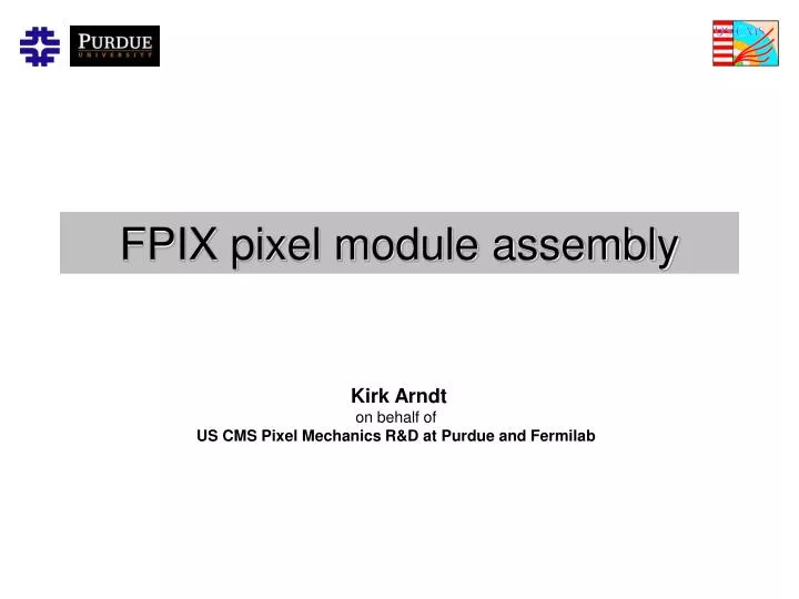 fpix pixel module assembly