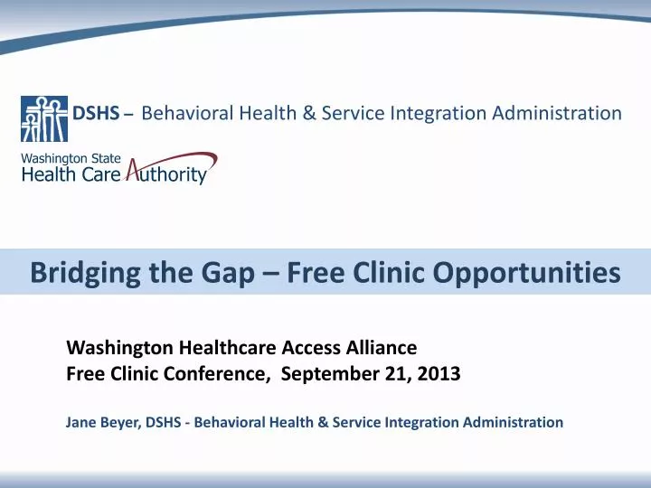 bridging the gap free clinic opportunities