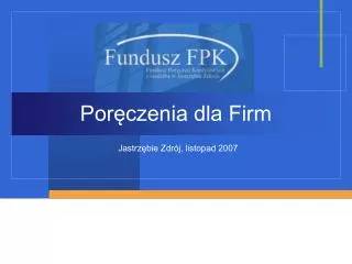 por czenia dla firm