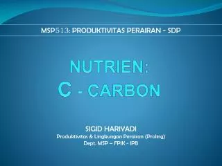NUTRIEN: C - CARBON