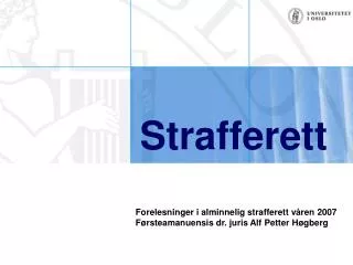 strafferett