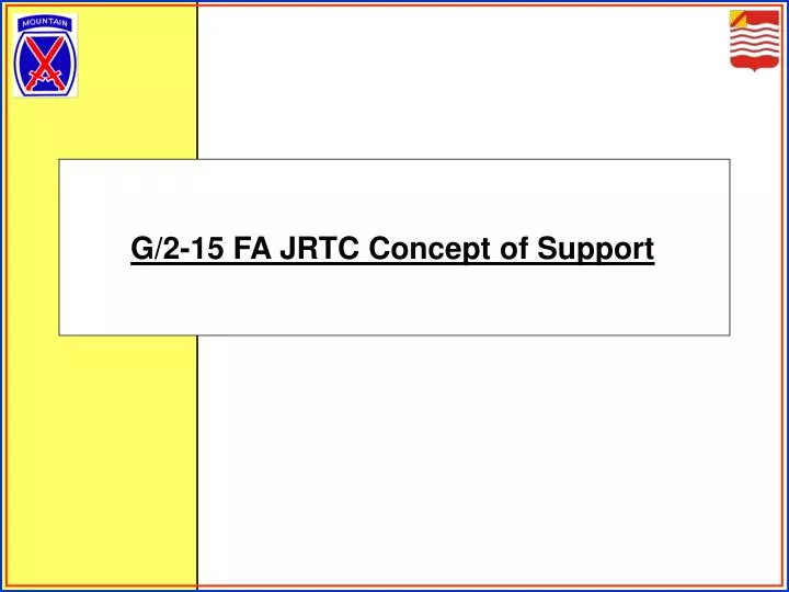 g 2 15 fa jrtc concept of support