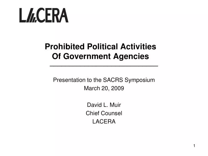 prohibited political activities of government agencies