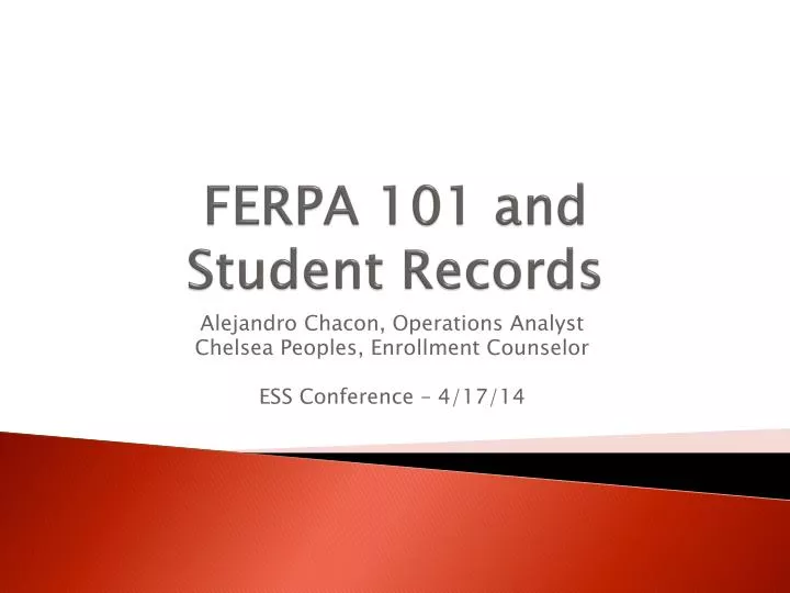 ferpa 101 and student records
