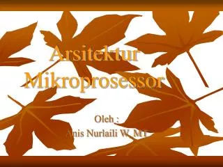 arsitektur mikroprosessor