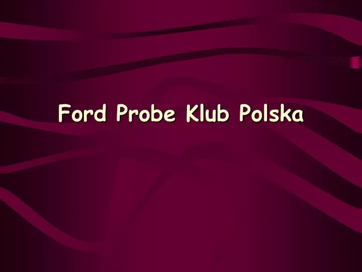 ford probe klub polska
