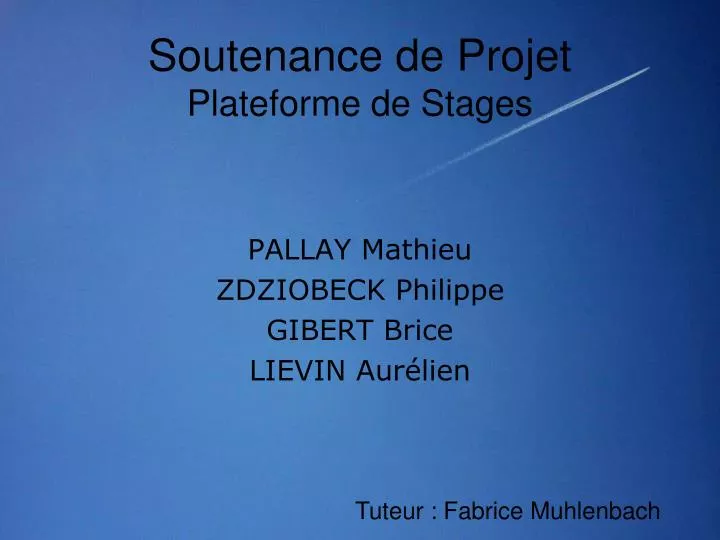 soutenance de projet plateforme de stages