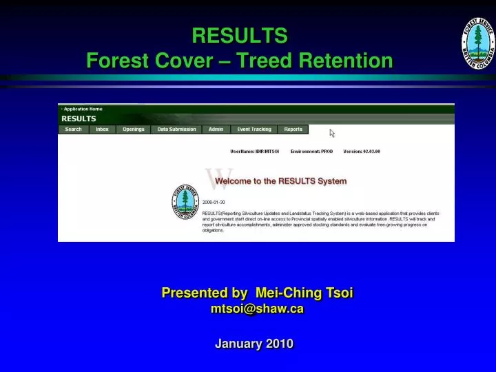 results forest cover treed retention