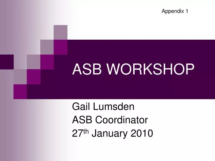 asb workshop