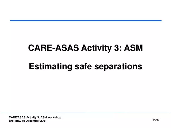 care asas activity 3 asm estimating safe separations