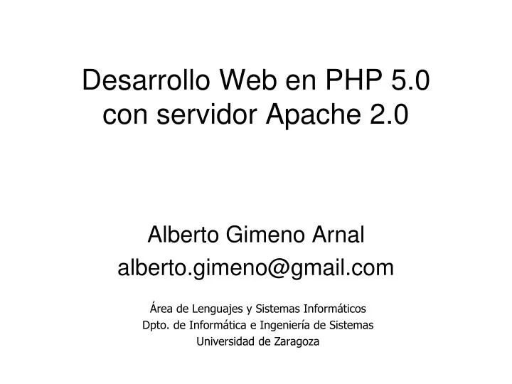 desarrollo web en php 5 0 con servidor apache 2 0