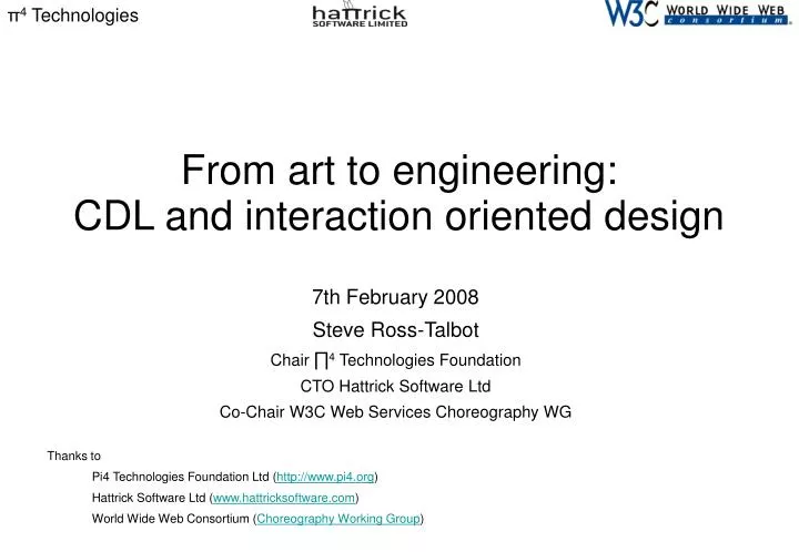 from art to engineering cdl and interaction oriented design