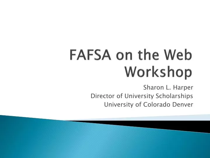 fafsa on the web workshop
