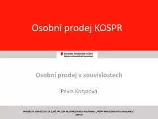 osobn prodej kospr