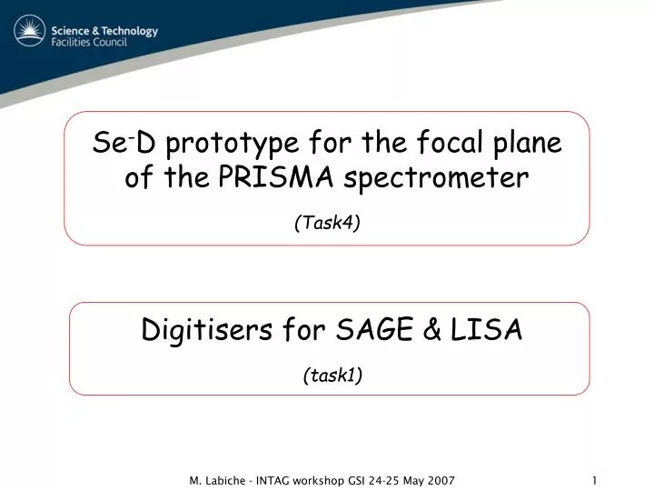 se d prototype for the focal plane of the prisma spectrometer task4