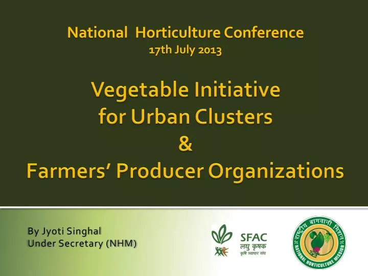 vegetable initiative for urban clusters farmers producer organizations