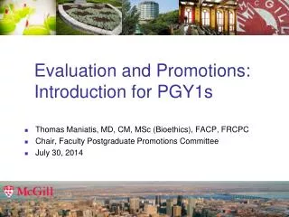 Evaluation and Promotions: Introduction for PGY1s