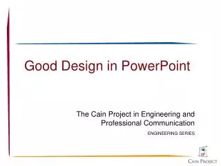 Good Design in PowerPoint