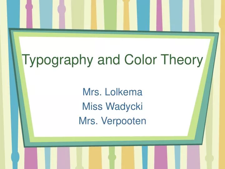 typography and color theory