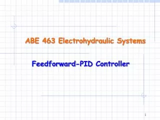 ABE 463 Electrohydraulic Systems