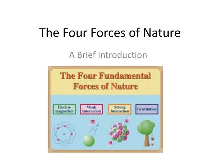 the four forces of nature