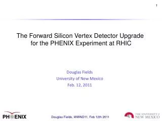 The Forward Silicon Vertex Detector Upgrade for the PHENIX Experiment at RHIC