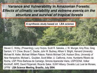 Variance and Vulnerability in Amazonian Forests: