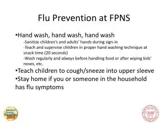 Flu Prevention at FPNS