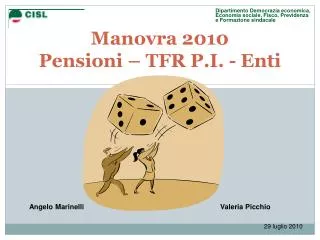 manovra 2010 pensioni tfr p i enti