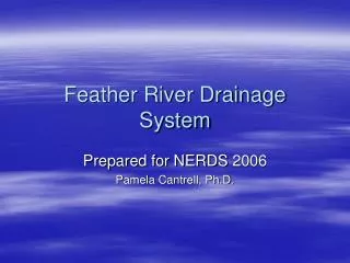 Feather River Drainage System