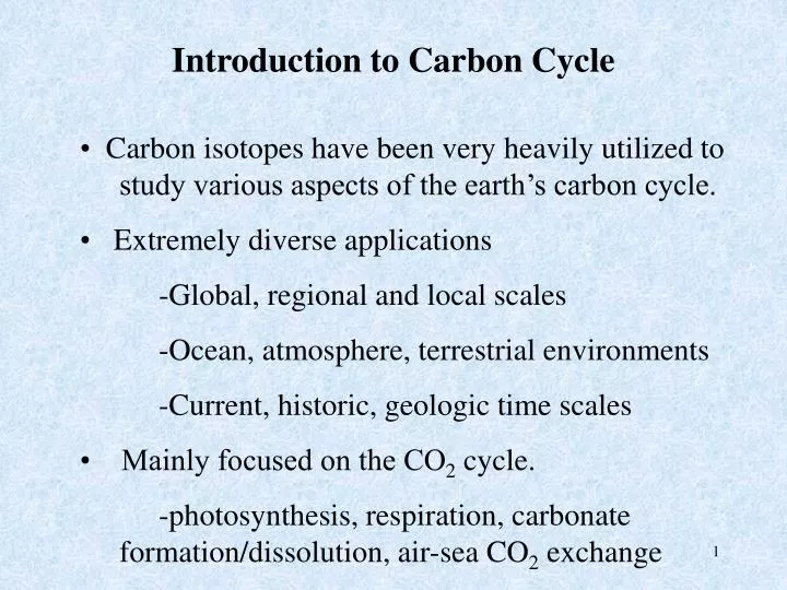 introduction to carbon cycle