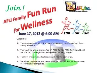 AFLI Family Fun Run for Wellness