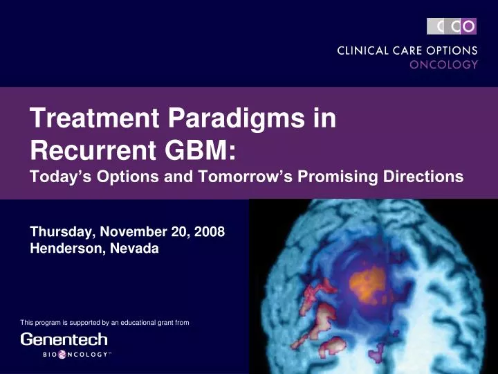 treatment paradigms in recurrent gbm today s options and tomorrow s promising directions